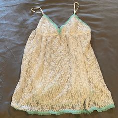 Like New Never Worn White Babydoll Chemise With Light Blue Lace Trim Adjustable Straps Size M Super Cute & Flirty Aesthetic Intimates, Night Ware, Cute Flirty, White Babydoll, Fit Inspo, Blue Lace, Fitness Inspo, Ariel, Women's Intimates