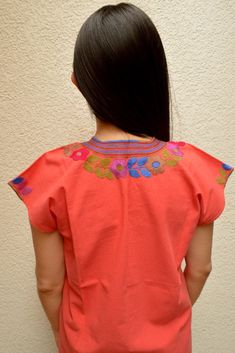 Magia Mexica Mexican Embroidered Blouses Women Blouse multicolored handmade by Mexican artisans. Measurements: ↕ 26 7/9 in ↔ 20 1/2 in WARRANTY We use what is needed to make your item arrives 100% safe and intact to your address. SHIPPING & DELIVERY TIMEFRAME We ship your order within 1-2 days after purchase USA: *Free Shipping USA 15-20 business days *Standard: 1 week * Express: 3 days Rest of the World: *Standard 4-6 weeks * Express: 5 days Every order is shipped within 1 business day Incl Artisan Embroidered Summer Top, Artisan Embroidered Tops For Summer, Orange Bohemian Top With Floral Embroidery, Orange Embroidered Festival Tops, Orange Embroidered Tops For Festival, Festival-style Orange Embroidered Tops, Embroidered Blouses, Handmade Blouse, Mexican Blouse