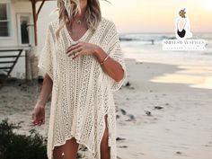 Women's Swimsuit Cover-Up | Stylish Loose Short Sleeve Dress | Fashionable Beach Outfit 🌊👗 Complete your beach look with our Women's Swimsuit Cover-Up, a stylish and comfortable short sleeve dress designed for effortless style. This loose-fitting cover-up is perfect for throwing over your swimsuit, providing just the right amount of coverage while keeping you cool and chic. Whether you're lounging by the pool or strolling along the shore, this dress is a must-have for any beach day. Key Featur Lightweight V-neck Beach Cover-up, Lightweight V-neck Cover-up For Beachwear, Breezy V-neck Beach Dress For Summer Outings, Beige V-neck Beach Dress For Vacation, Holiday V-neck Beach Dress, Lightweight Swimwear For Summer Beach Cover-up, Breezy V-neck Beach Season Cover-up, V-neck Summer Vacation Cover-up, Lightweight Summer Cover-up For Day Out