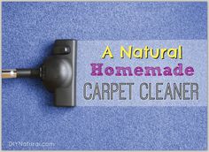 a natural homemade carpet cleaner advertises the use of a soap dispenser