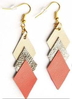 Handmade Leather Jewelry, Diy Bijoux, Paper Earrings, Clay Jewelry Diy, Earrings Inspiration, Homemade Jewelry