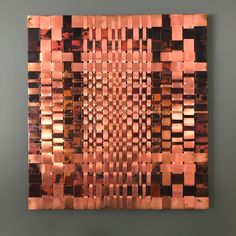 Enjoy the beauty of a stunning copper wall hanging with this Copper Weave Wall Art Tapestry. Created with the beauty of natural copper, this wall art hanging is truly unique and one of a kind. Signifying the beauty of metal art, this wall hanging is absolutely gorgeous!   Give this wall hanging to the person in your life that is transfixed by handmade decor. This handmade tapestry is the ideal new home gift that they will love for many years to come! Copper Wall Decor, Copper Wall Art, Copper Statue, Handmade Gifts For Men, Barn Quilt Designs, Handmade Tapestries, Leather Wall, Wall Decor Metal, Woven Wall Art