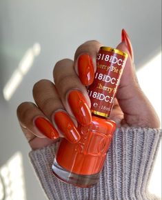 Cherry Pie #318 – A burnt orange crossed glazed scarlet Dnd Burnt Orange Gel Polish, Dnd Cherry Pie, Dnd Red, Orange Gel Polish, Red Gel Nails, Neutral Nails, Cherry Pie, Guilty Pleasures