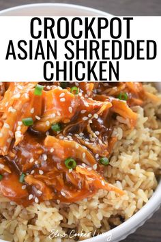 Asian Crockpot, Crockpot Shredded Chicken, Shredded Chicken Recipe, Meals Crockpot, Shredded Chicken Crockpot, Slow Cooker Shredded Chicken, Easy Dinner Recipes Crockpot, Ground Beef Dishes