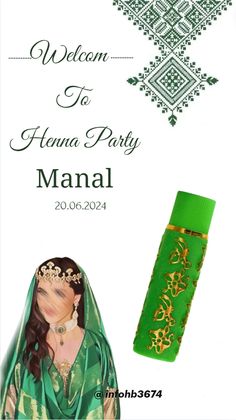 a brochure with an image of a woman wearing a green veil and tiara