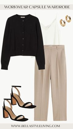 Business Casual Capsule Wardrobe, Business Casual Capsule, Casual Capsule Wardrobe, Outfit Ideas 2023, Mode Ab 50, Workwear Capsule Wardrobe, Workwear Capsule, Mode Tips, Capsule Wardrobe Work