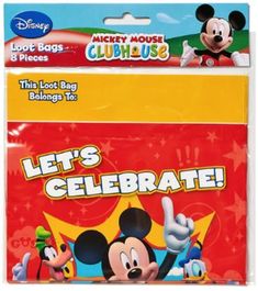 mickey mouse's birthday party bag for kids