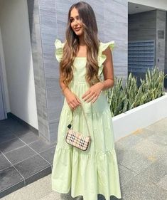 Sundress Women, Sundress Casual, Maxi Sundress, Dress Bohemian, Streetwear Summer, Summer Maxi, Long Summer Dresses, Green Midi Dress, Maxi Dresses Casual