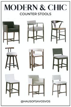 the modern and chic counter stools are available in various styles, sizes and colors