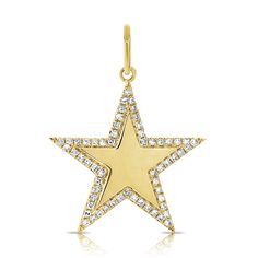 Diamond Border Star Charm - Designer Earrings - The EarStylist by Jo Nayor Ancient Coin Jewelry, Long Stone Necklace, Honeycomb Necklace, Hexagon Necklace, Moon Phases Necklace, Family Tree Necklace, Gold Long Necklace, Diamond Solitaire Necklace, Long Chain Necklace