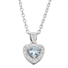 Included: 1 Necklace Chain(s)Features: Quick ShipJewelry Closure: Spring Ring ClaspLink Construction: SolidSetting: ProngShape: HeartStone Cut: HeartStone Millimeter Measurement: 4 Mm LengthMetal Color: WhiteChain Length: 15 InchChain Width: 1 MillimetersPendant Length: 13mmPendant Width: 7.8mmChain Construction: LinkCare: Wipe CleanStone Type: 18 Cubic ZirconiaMetal: Sterling SilverNecklace Type: Pendant NecklacesCountry of Origin: Imported Blue Heart Charm Necklaces, Blue Necklace With Round Heart Charm, Blue Necklace With Heart Charm, Blue Personalized Heart Pendant Necklace, Blue Necklaces With Heart Charm And Round Shape, Blue Heart Charm Necklace, Personalized Blue Heart Pendant Necklace, Sterling Silver Heart Pendant, Silver Heart Pendant