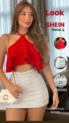 /inspirações de looks para o Natal/ Look Shein, Fiesta Outfit, Cute Skirt Outfits, Effortlessly Chic Outfits, Shein Outfits, Looks Party, Looks Chic, Girly Fashion, Lookbook Outfits