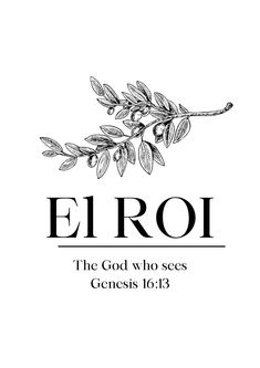 an image of the word elroj with leaves and branches in black on a white background