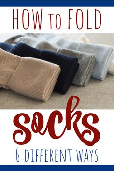 What’s the best way to fold socks? Let me show you how to fold socks neatly 6 different ways. You can choose the best way to store socks for you. Suitcase Packing Tips, Housekeeping Tips, Laundry Stains, Fluffy Socks