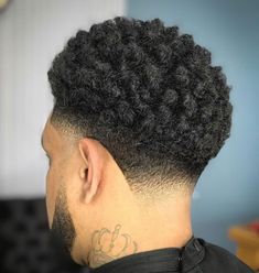 Tapper Fade Black Men Haircut, Tapper Hair Men, Curly Afro Taper Men, Mid Afro Taper, Curly Hair Blowout Taper, Black Male Haircuts Taper, Fluffy Edgar, Taper Fade Afro