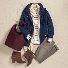 The easiest, most-loved jacket ever? Our Chaplin Anorak. It’s fail-proof, fashionable & fuss free. Pair it with a classic striped tee, a knit vest & accessorize with a jewel-toned bucket bag for the perfect fall look. Sign up for Stitch Fix to receive personalized fashion finds & outfit ideas like this! Anorak Jacket Outfit, Cardigan Outfit Spring, Crochet Cardigan Outfit, Waterfall Cardigan, Stitch Fix Outfits, Jacket Sweater, Stitch Fix Stylist, Cargo Jacket, Jacket Outfit