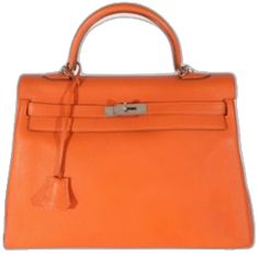 Luxury Orange Bags With Top Carry Handle, Luxury Orange Office Bag, Classic Orange Evening Bag, Luxury Orange Handheld Bag, Luxury Handheld Orange Bag, Formal Orange Shoulder Bag With Palladium Hardware, Classic Orange Bag With Gold-tone Hardware, Designer Orange Formal Bags, Designer Orange Bags For Formal Occasions