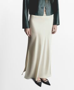 in stock Satin Long Skirt, Silky Skirt, Maxi Design, Satin Maxi Skirt, Maxi Rok, Skirt Trends, Long Skirts For Women, Tall Jeans, Sneaker Dress Shoes