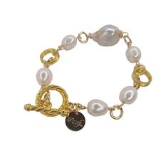 Adjustable Oyster Bracelet With Baroque Pearls, Adjustable Pearl Bracelet With Pearl Pendant, Adjustable Bracelet With Pearl Pendant, Adjustable Pearl Bracelets With Pearl Pendant, Baroque Pearl Drop Bracelet, Gold Baroque Pearl Bracelet With Pendant, Adjustable Baroque Pearl Bracelet With Pearl Drop, Adjustable Baroque Pearl Drop Bracelets, Gold Baroque Pearl Jewelry, Wire Wrapped