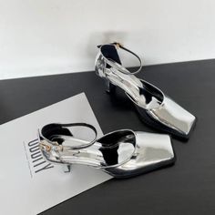 LBSFY - 2024 New Fashion Square Toe Heel Shoes Women Shallow Thick Heel Sandals Single Mary Janes Shoes Buckle Female Gold Silver Pumps LBSFY - 2024 New Fashion Square Toe Heel Shoes Women Shallow Thick Heel Sandals Single Mary Janes Shoes Buckle Female Gold Silver Pumps Silver Ankle Strap Heels For Office, Mary Janes Shoes, Silver Pumps, Gold Pumps, Square Toe Heels, Thick Heel, Thick Heels, Mary Jane Shoes, Heel Shoes