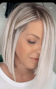 Lob Hairstyles, Icy Blonde Hair, Blonde Bob Hairstyles, Bob Hairstyles With Bangs, Lob Hairstyle, Lob Haircut, Platinum Blonde Hair, Hair Length, Face Shape