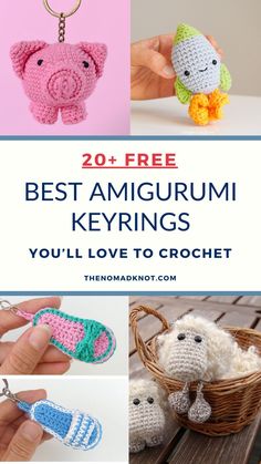 the best amigurum key rings you'll love to crochet