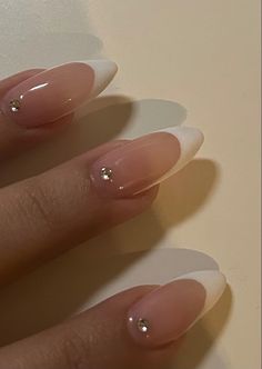 Unghie Sfumate, Cute Simple Nails, Long Nail Designs, Grunge Nails, Girly Acrylic Nails, Casual Nails, Almond Nails Designs