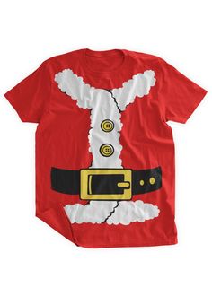 "Santa Claus Costume Tshirt Please use size chart as this shirt has a no exchange or refund policy.  AWESOME TSHIRT SALE!  Buy 3 Tees, Get the 4th Free ($15 value)  Add 4 tees from LandMeetSky to your cart, and enter coupon code 15OFF These fun, comfortable tees will make everyone smile! Land Meet Sky Family T-shirts are 100% cotton - the mens tees are a standard size but slim fit - narrow through the sleeve and body.  To determine the best fit please consider the size chart. The size chart is b Santa Claus Costume, Fashion Tips For Men, Funny Santa Claus, Santa Suit, Santa Costume, Christmas Sweater Party, Country Fashion Women, Holiday Costumes, Santa Suits