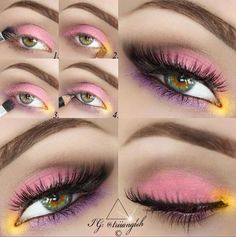 Hooded Eye Makeup, Eye Makeup Steps, Eye Makeup Designs, Makeup Step By Step, Colorful Eye Makeup, Top Makeup Products