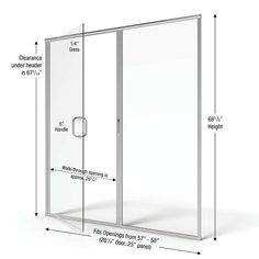 the measurements for a sliding glass door