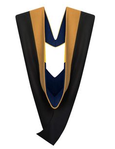 PRICES MAY VARY. Ideal for Graduates with MBA & Master of Accountancy, Commerce, and Business Administration Students and Faculty (Velvet: Drab, Lining: Navy, Chevron: Gold) Size: Traditional Master's 42" length (3.5 feet) Features: 1. Looping for Attachment to Gown in Front 2. Hook and Button in Back Hood Fabric: 100% Premium Matte Polyester Dull Finished Black. Lining and Chevron Fabric: 100% Satin Polyester Please Refer to Cappe Diem's Info-Graphics for Help in Choosing Correct Hood Colors Th Formal Luxury Bandhgala With Traditional Drape, Graduation Hood, Master Graduation, Academic Regalia, Masters Graduation, College Colors, Long African Dresses, Chevron Fabric, Master Of Science