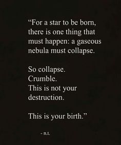 a black and white photo with the words for a star to be born, there is one thing that must happen