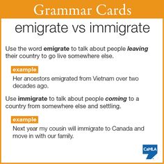 an orange and white poster with the words,'grammar cards engage vs imagiate '