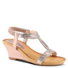 CHAMPAGNE Comfy Wedges, Dressy Sandals, Comfortable Wedges, Spring Sandals, Spring Step Shoes, Womens Sandals Wedges, T Strap Sandals, Womens Wedges, Spring Shoes