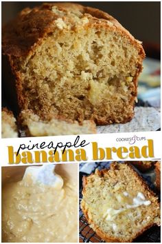 this pineapple banana bread is so good it's made with only 3 ingredients