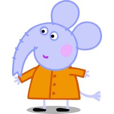 a cartoon mouse wearing an orange coat