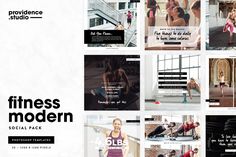 the fitness modern social pack is designed to be used for advertising, presentations and web design