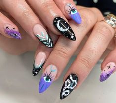 Witch Nails, Witchy Nails, Cute Halloween Nails, Halloween Nail Designs, Halloween Nail Art, Autumn Nails, Nail Art Ideas, Fabulous Nails, Nail Manicure