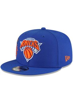 Wear your Knicks style with pride in this New York Knicks New Era Blue NBA Backhalf 9FIFTY Snapback Hat! This New York Snapback Hat features a front embroidered team logo on a structured polyester crown with flat visor and snap closure. Go Knicks! Front embroidered logo, Fashion alternate colorway, Side New Era Flag, Back plastic snapback, Adjustable closure, Polyester material, Polyester, Wipe clean with cloth or cleaning kit, 4 Blue Embroidered Snapback Fitted Hat, Blue Snapback Hat With Logo Patch For Sports, Blue Embroidered Logo Snapback Hat, Blue Embroidered Snapback Hat, Blue Snapback Baseball Cap For College, Blue Snapback Hat With Logo Patch, Blue Throwback Snapback Hat For Sports, Blue Hip Hop Baseball Cap With Flat Bill, Blue Snapback Hat With Flat Bill For Fans