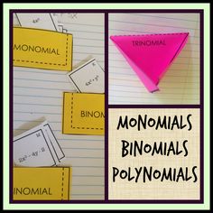 three different types of binominals and their corresponding polynomials are shown