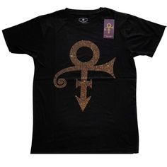 Prince Gold Symbol Unisex T-Shirt Gold Symbol, 80s Tv, Alternative Metal, Digital Screen, T Shirt Picture, Symbol Design, Collar Tshirt, Short Styles, Screen Printing Designs