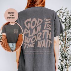 "In the waiting, Christian Shirt | Jesus Shirts | Jesus Tshirt | Long Sleeve Faith Based Shirt | Bible Verse Shirt | Comfort Color Shirt  Trendy shirts: https://etsy.me/3MywvSr Trending sweatshirt: https://etsy.me/3iSkkmg Vacation shirts: https://etsy.me/3BcsHPQ ⭐Thank you for stopping by The Standifer Exchange! 🔗 Please click the 'heart' icon ❤️ to save my store to keep updated on new items:  https://www.etsy.com/shop/thestandiferexchange 💡 HOW TO PLACE YOUR ORDER: 1. Please Check and Review all the Photos 2. Select your Shirt Color and Size from drop down menu 3. Choose your Quantity as much as you want 4. Click \"Add To Cart\". You can go back to add more of your favorite items 5. Click \"Proceed to Check Out\" 6. Wait for your package to arrive and enjoy the item 👕 Your Comfort Colo Church Shirt, Comfort Colors Tshirt, Christian T Shirts, Heart Icon, Religious Shirt, Christian Sweatshirt, Christian Apparel, Christian Shirt, Inspirational Shirt