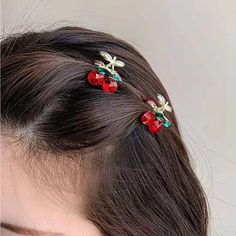 So Cute And Perfect For Themed Sorority Events Or Just To Accessorize Your Look! Material: Iron Alloy Fb Picture, Jewelry Headpiece, Curls No Heat, Overnight Hairstyles, Ponytail Hairstyles Easy, Sorority Events, Cherry Hair, Chinese Hair Accessories, Makeup Images