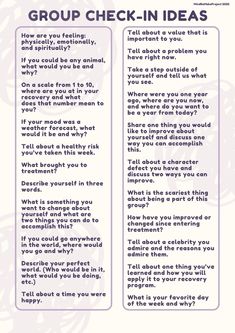 In Home Therapy Activities, Self Care Group Therapy, Therapeutic Group Activities, Group Work Activities, Group Counseling Ice Breakers, Clinical Group Supervision Activities, Intensive In Home Counseling Activities, Clinical Supervision Group Ideas, New Year Group Therapy Activities