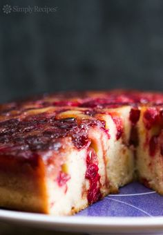 a close up of a cake on a plate