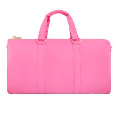 The perfect weekender: our Duffle fits all your travel must-haves—packing cubes, Pouches, and more—and slides right under the seat of most airplane seats. *Please note our duffle bags have a 30 pound weight limit Pink Travel Bag With Luggage Sleeve, Pink Weekender Bag With Luggage Sleeve, Pink Weekender Bag With Luggage Sleeve For Everyday, Sporty Pink Weekender Bag For Everyday, Sporty Pink Weekender Bag, Pink Weekender Bag With Luggage Sleeve For Travel, Pink Travel Bag With Luggage Sleeve For Weekend Trips, Pink Weekender Bag For Weekend Trips, Pink Duffle Bag With Zipper For Weekend Trips