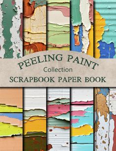 peeling paint collection scrapbook paper book