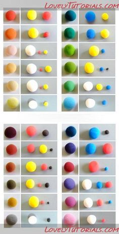 there are many different colored balls on the wall