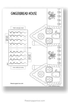 the gingerbread house paper doll is cut out