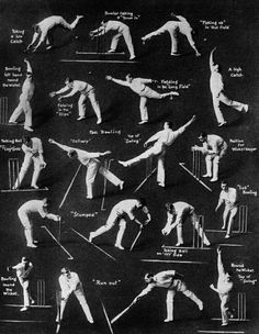 an old black and white photo shows men doing exercises